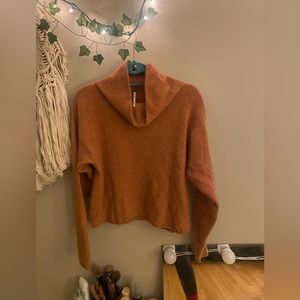 Free People Cashmere Burnt Orange Sweater